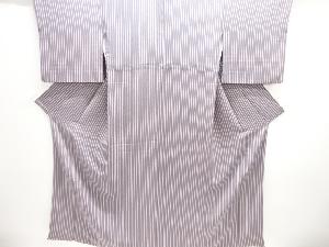 縮緬地　縞模様小紋着物